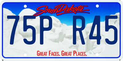 SD license plate 75PR45