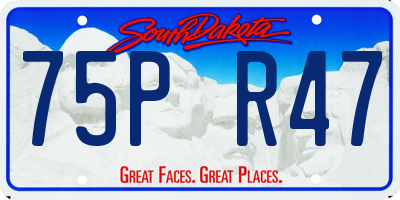 SD license plate 75PR47