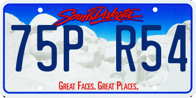 SD license plate 75PR54