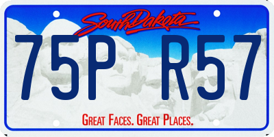 SD license plate 75PR57