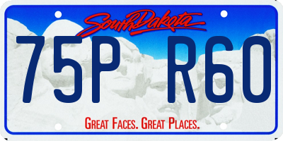 SD license plate 75PR60