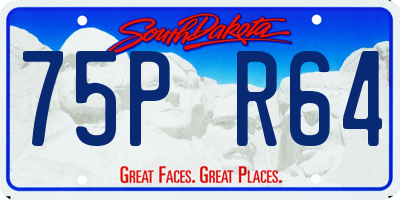 SD license plate 75PR64