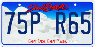 SD license plate 75PR65
