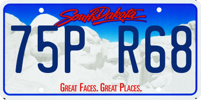 SD license plate 75PR68