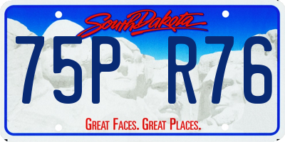 SD license plate 75PR76