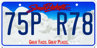 SD license plate 75PR78