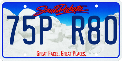 SD license plate 75PR80