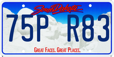 SD license plate 75PR83