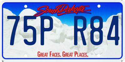 SD license plate 75PR84