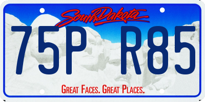 SD license plate 75PR85