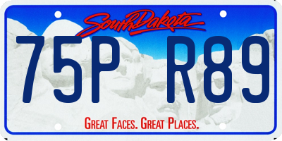 SD license plate 75PR89