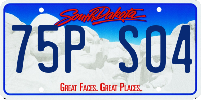 SD license plate 75PS04