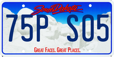 SD license plate 75PS05