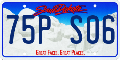 SD license plate 75PS06