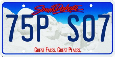 SD license plate 75PS07