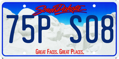 SD license plate 75PS08
