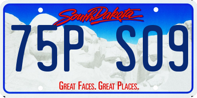 SD license plate 75PS09