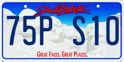 SD license plate 75PS10