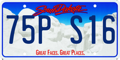 SD license plate 75PS16