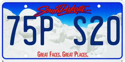 SD license plate 75PS20