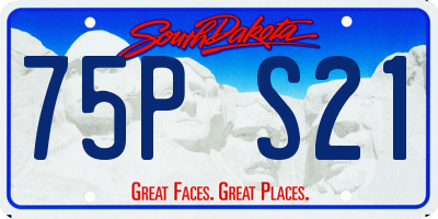 SD license plate 75PS21