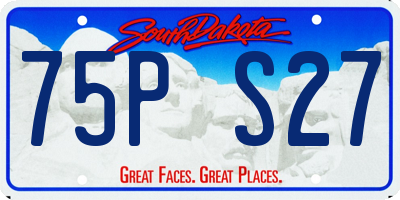 SD license plate 75PS27