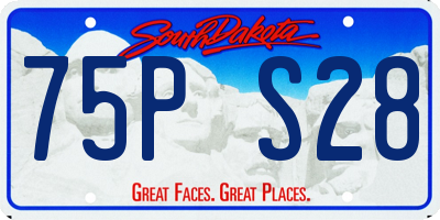 SD license plate 75PS28