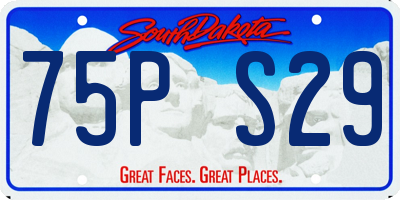 SD license plate 75PS29