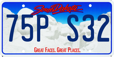 SD license plate 75PS32
