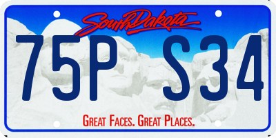 SD license plate 75PS34