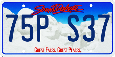 SD license plate 75PS37