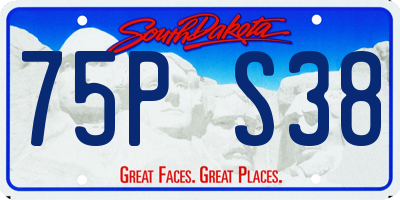 SD license plate 75PS38