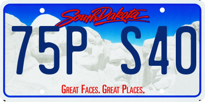 SD license plate 75PS40