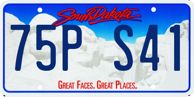 SD license plate 75PS41