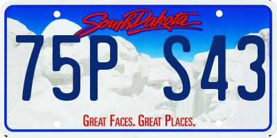 SD license plate 75PS43