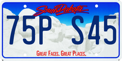 SD license plate 75PS45