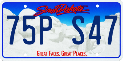 SD license plate 75PS47