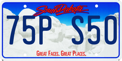 SD license plate 75PS50