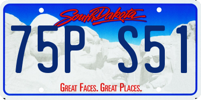 SD license plate 75PS51