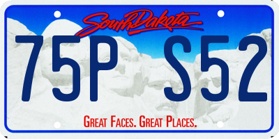 SD license plate 75PS52