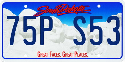 SD license plate 75PS53
