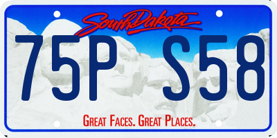 SD license plate 75PS58