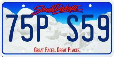 SD license plate 75PS59