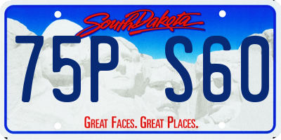 SD license plate 75PS60