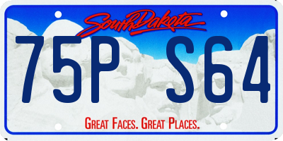 SD license plate 75PS64