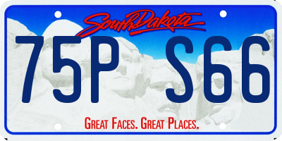 SD license plate 75PS66