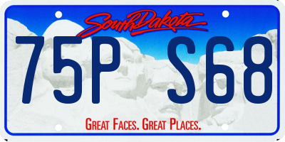 SD license plate 75PS68