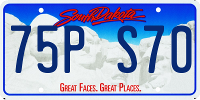 SD license plate 75PS70