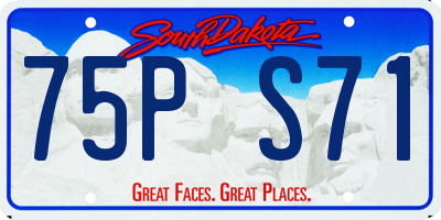 SD license plate 75PS71