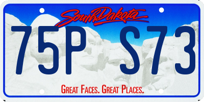 SD license plate 75PS73